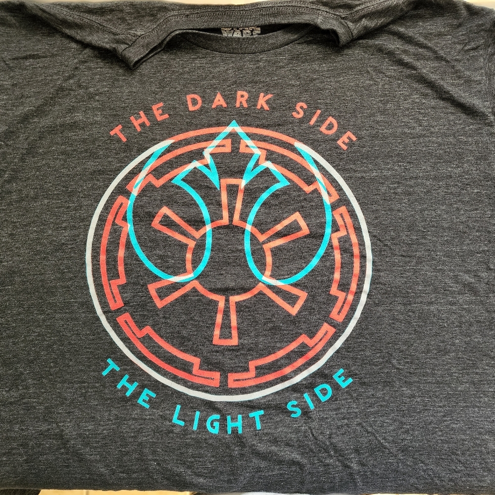 Star Wars Light Side vs Dark Side SS Graphic Tshirt Mens 2X